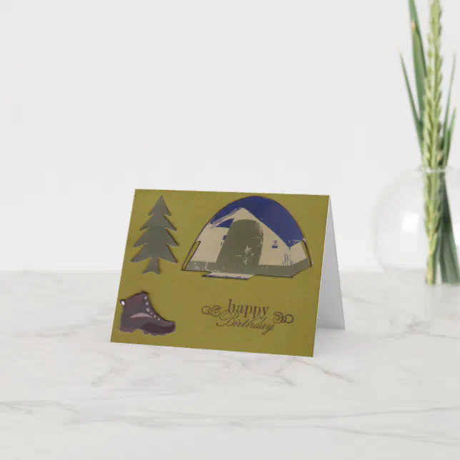 Camping Birthday Card | Zazzle