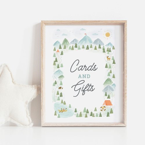 Camping Birthday Cards and Gifts Sign