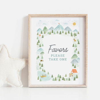 Camping Birthday Favors Sign by LittleFolkPrintables at Zazzle