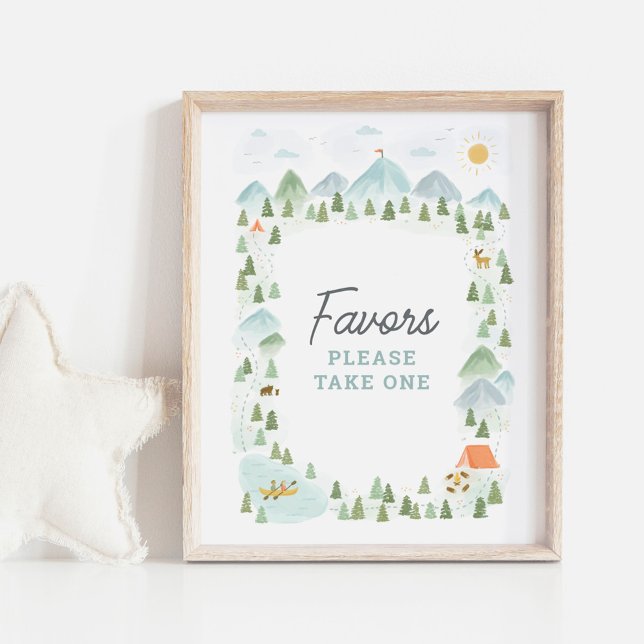 Camping Birthday Favors Sign (Creator Uploaded)