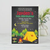 Camping Birthday Invitation (Standing Front)