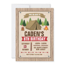 Camping Birthday Invitation