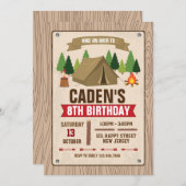 Camping Birthday Invitation (Front/Back)