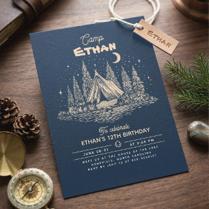 Camping Birthday Invitation
