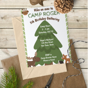 Camping Birthday Invitation