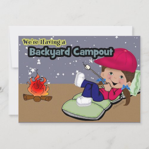 Camping Birthday Party Cards