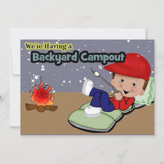 Camping Birthday Party Invitation (Front)