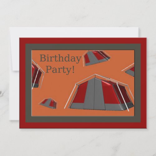 Camping Birthday Party Invitation