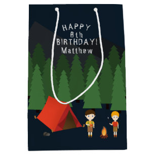 Camping Birthday Party Medium Gift Bag
