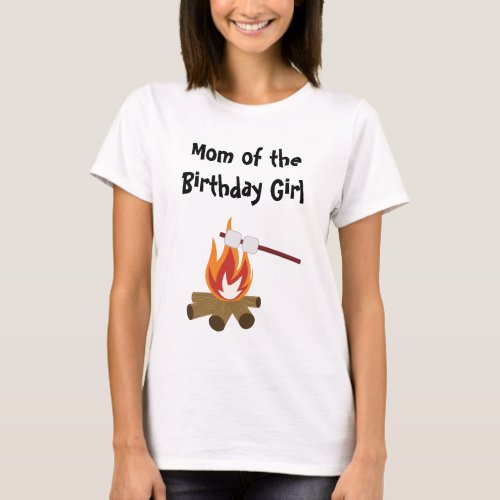 Camping Birthday Party Mom T_Shirt