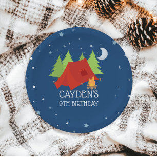 Camping Birthday party plates