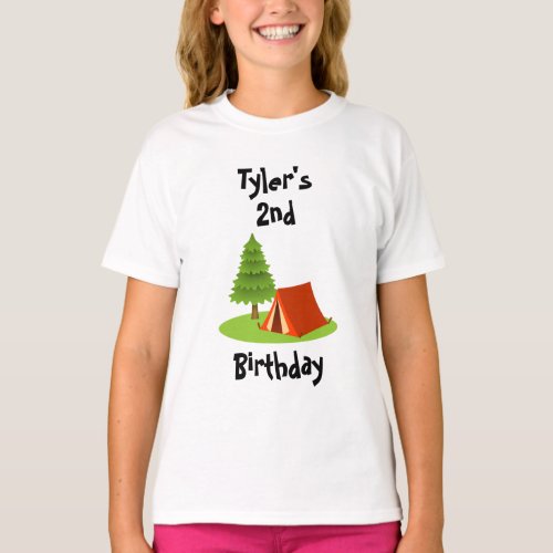 Camping Birthday Party T_Shirt