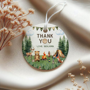 Camping Birthday Party Thank You Favor Tags