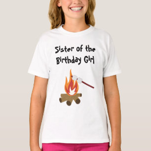 Camping Birthday Sister T-Shirt