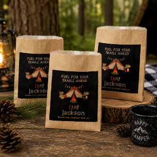 Camping Birthday Trail Mix Favor Bag