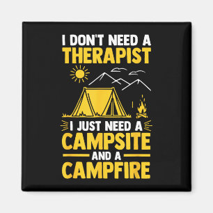 Camping bonfire camp life forest camper magnet