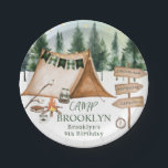 Camping Bonfire Campfire S'mores Birthday Outdoor  Paper Plates<br><div class="desc">Personalize these awesome camping birthday party outdoor round paper plates with your own wording easily and quickly. Simply click the Edit Using Design Tools button to further edit the text, wording, font style, font size, font color and add more or delete text, move or remove some images. Matching items available...</div>