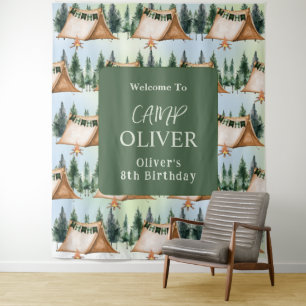 Camping Bonfire Campfire S'mores Outdoor Birthday Tapestry