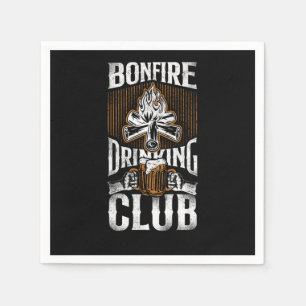Camping Bonfire Drinking Club Campfire Drunk Alcoh Napkins