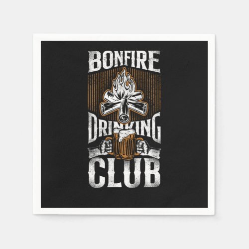 Camping Bonfire Drinking Club Campfire Drunk Alcoh Napkins