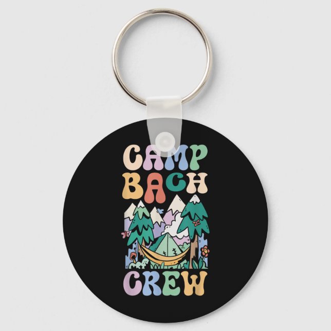 Camping Bridal Party Camp Bachelorette Camp Bach C Keychain (Front)