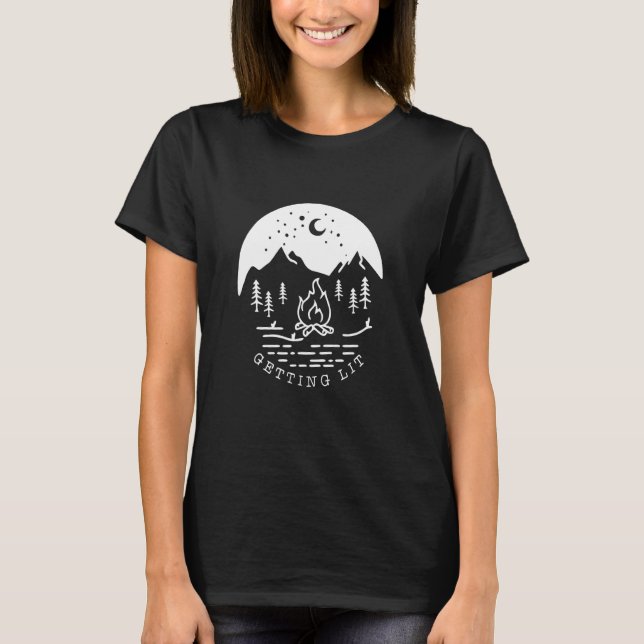 Camping Bride Camping Tribe Bachelorette Party Get T-Shirt (Front)