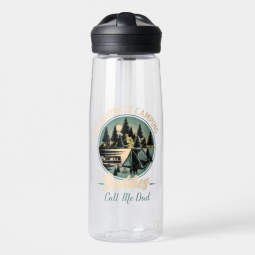 Camping Buddies Adventure Father Dad Water Bottle