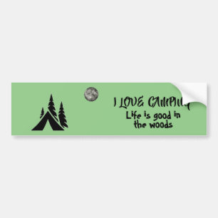 Camping Bumper Sticker