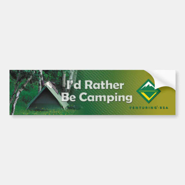 Camping Bumper Sticker | Zazzle