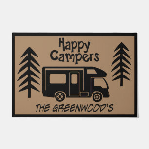 Camping Bus Design Doormat, Camping Mat