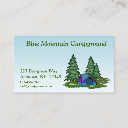 Camping Business Card