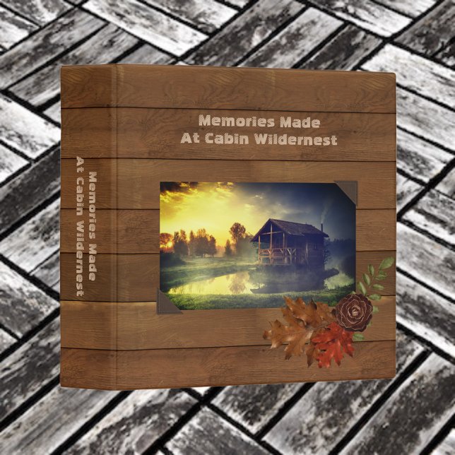 Camping Cabin Family Scrapbook Album 3 Ring Binder (Creator Uploaded)