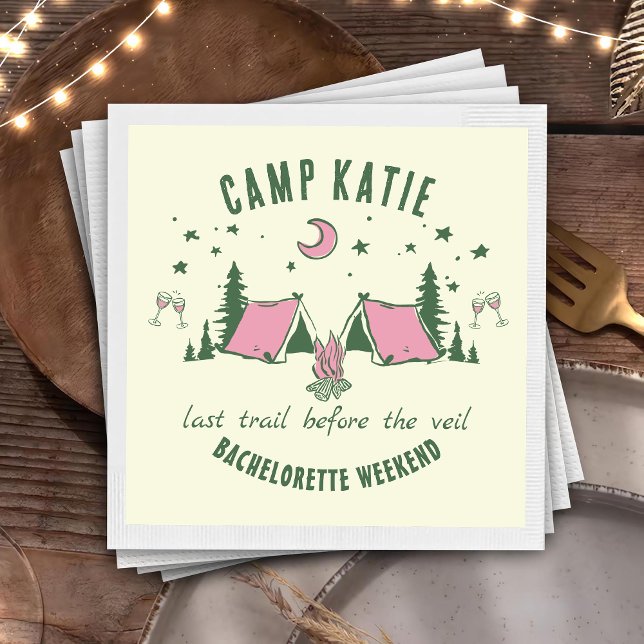 Camping Camp Bachelorette Party Napkins (Creator Uploaded)