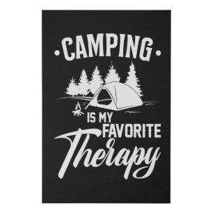 Camping Camp Camper Campfire Funny Gift Idea Faux Canvas Print