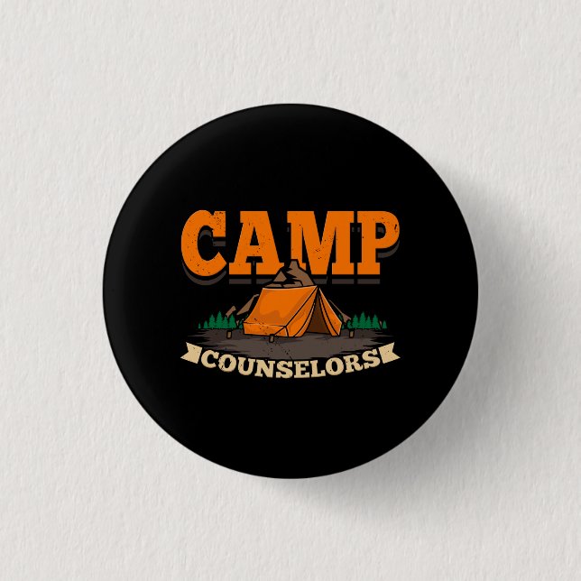 Camping - Camp Counselor Button (Front)