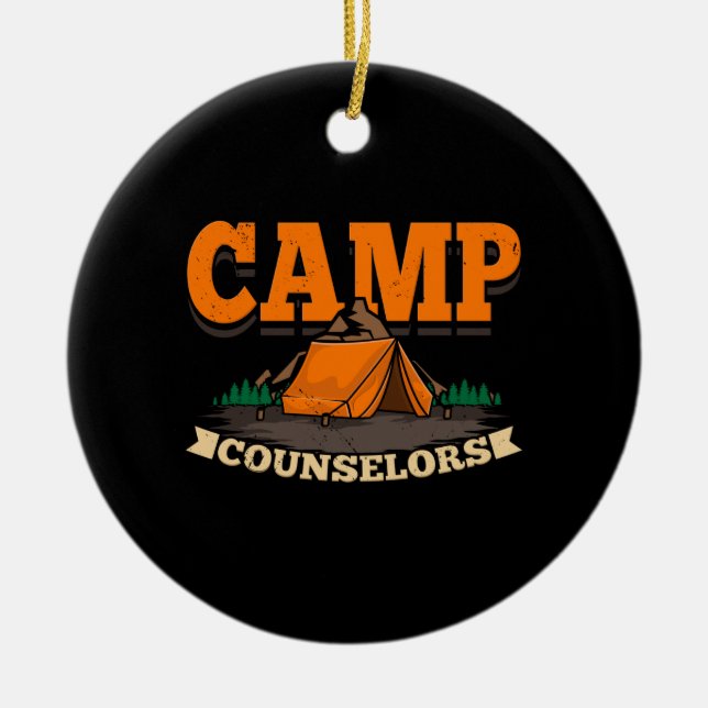 Camping - Camp Counselor Ceramic Ornament (Front)