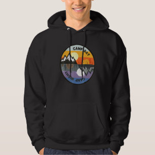 Camping Camp Day Camp Nigh Retro Graphic Hiker Cam Hoodie