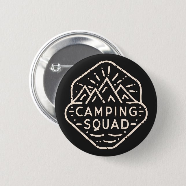 Camping camp squad adventure buddies trip button (Front & Back)