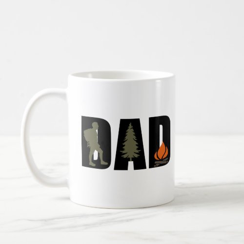 Camping camper and hiking hiker dad coffee mug