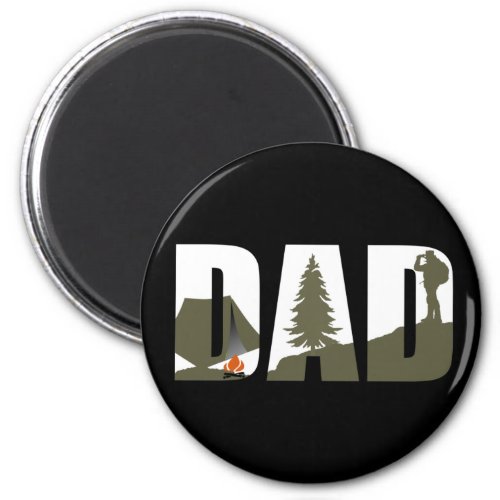 Camping camper and hiking hiker dad magnet