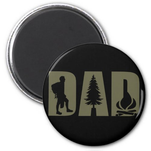 Camping camper and hiking hiker dad magnet