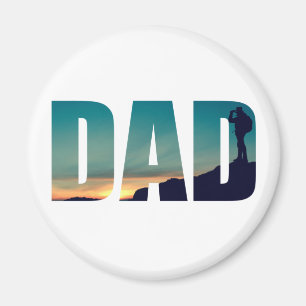 Camping camper and hiking hiker dad magnet