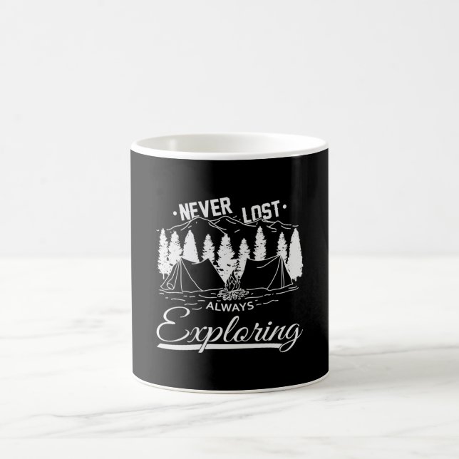 Camping Camper Camp Campfire Funny Gift Idea Coffee Mug (Center)