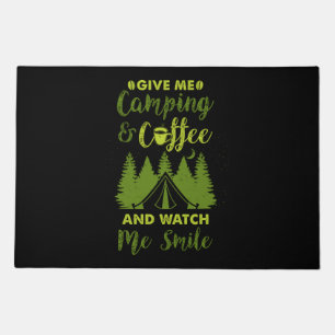 Camping Camper Coffee Gift Doormat