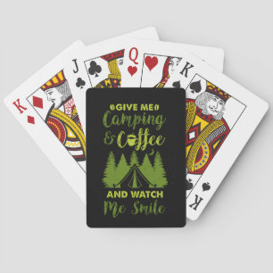 Camping Camper Coffee Gift Poker Cards