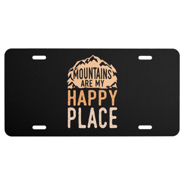 Camping - Camper Mountains Gifts License Plate (Front)