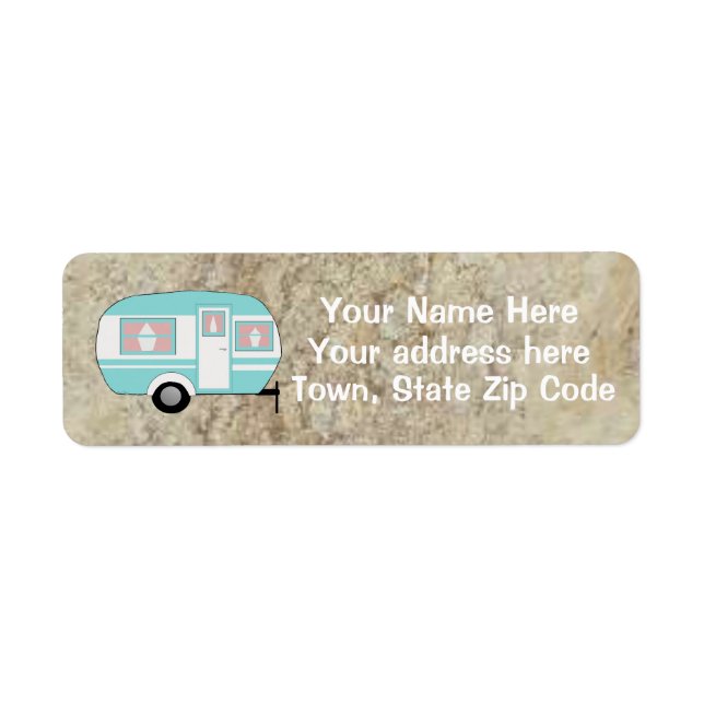 Camping Camper Personalized Return Address Label (Front)