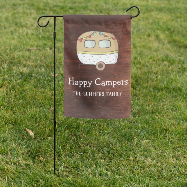 Camping Camper RV Welcome Home Garden Flag (In SItu)