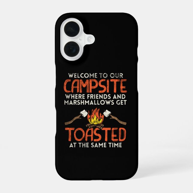 Camping Campfire and Marshmallows Iphone Case (Back)