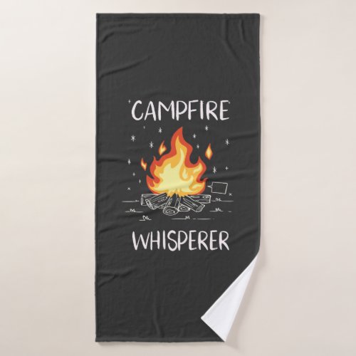 Camping Campfire Bath Towel